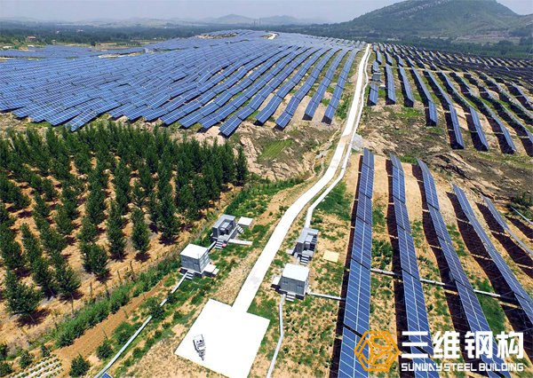 四川山地平单轴跟踪太阳能支架系统发电